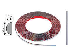 okrasna letev krom, 6,0mm x 2,7mm x 8m